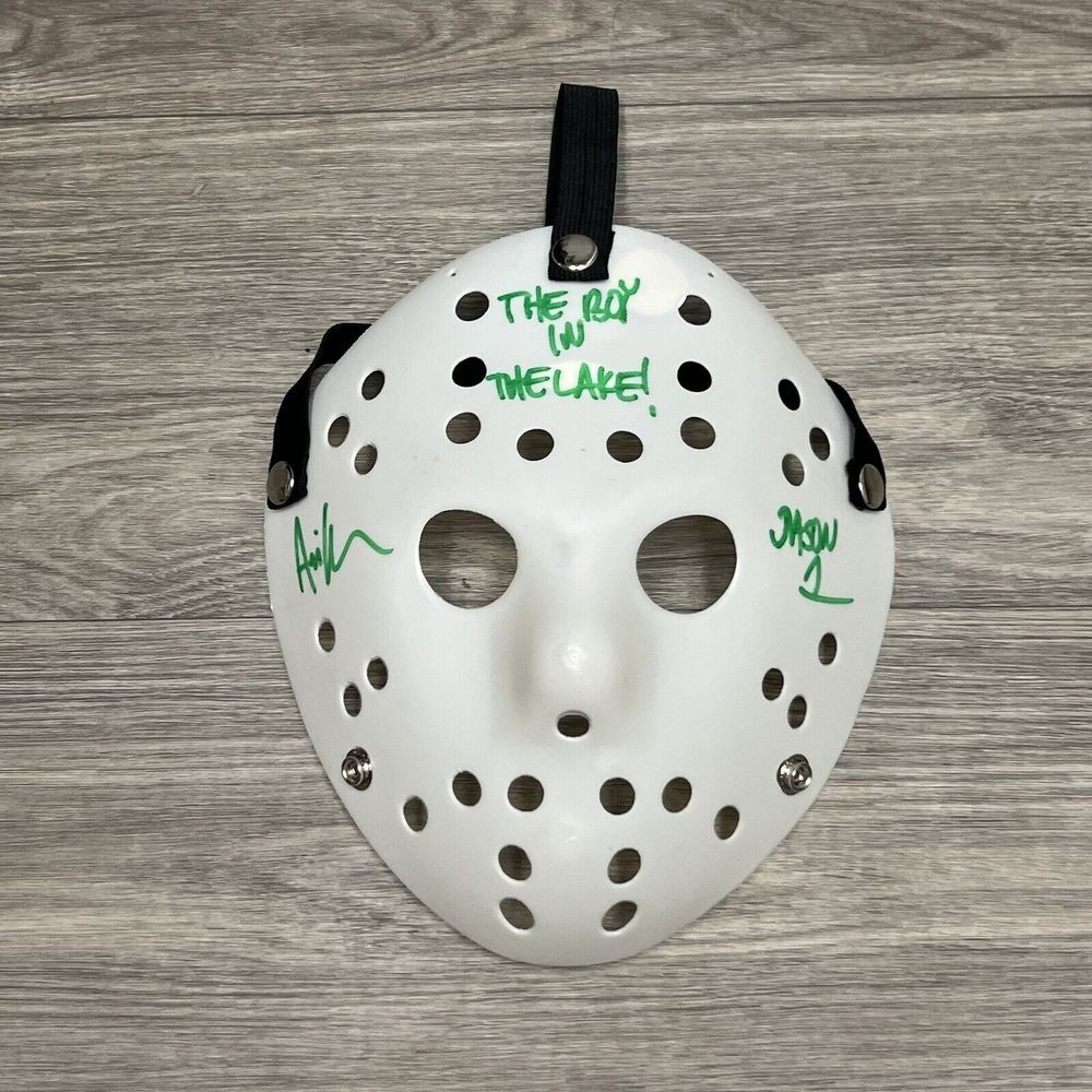 Jason Voorhees Mask Auto Autographed Sign Ari Lehman Horror Friday 13th JSA Cert